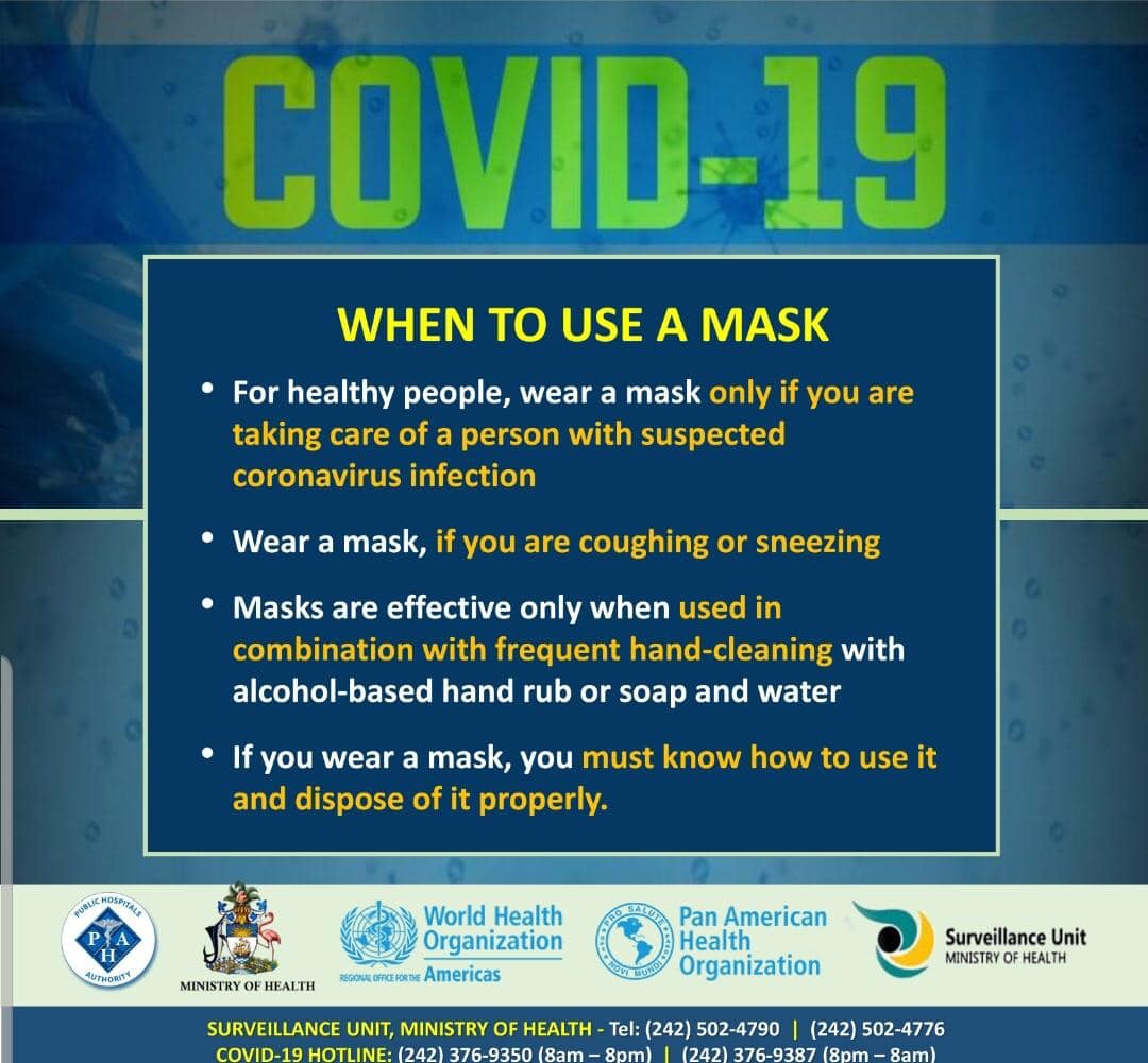 When to Use a Mask COVID Bahamas